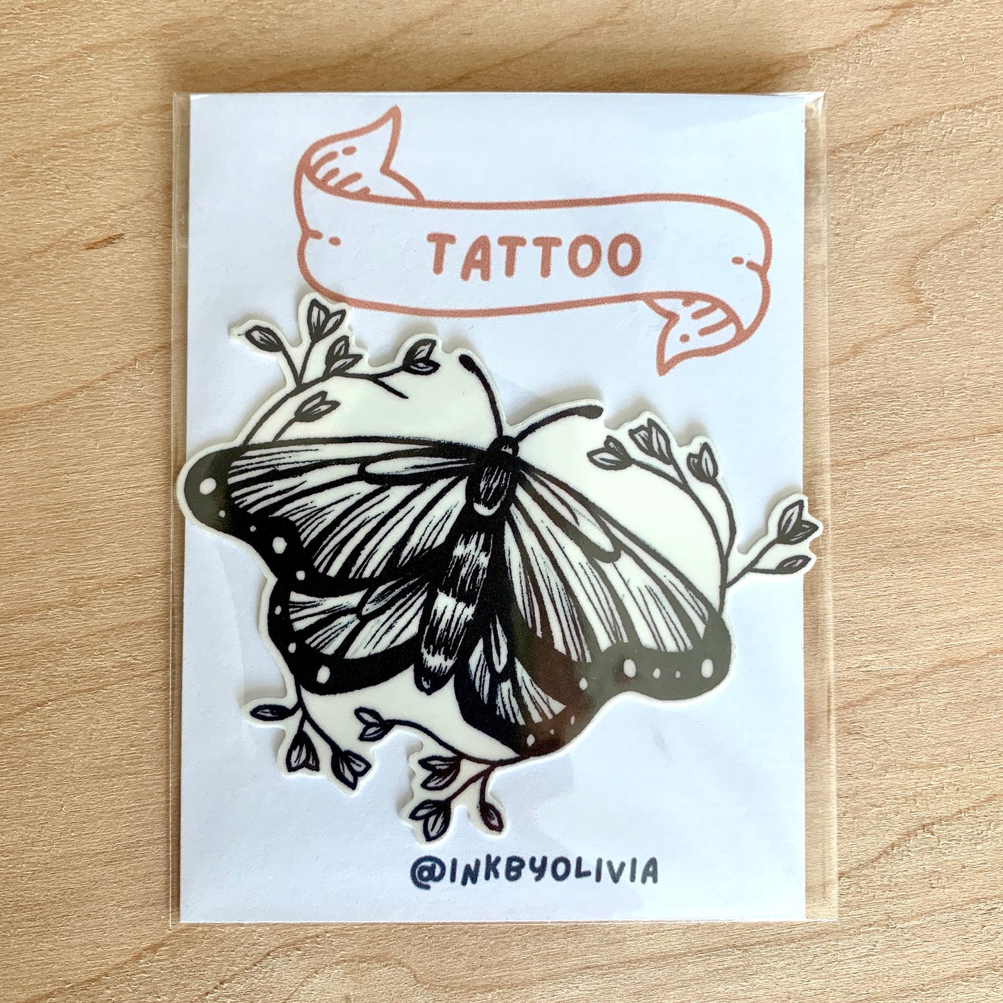 Floral Moth Tattoo